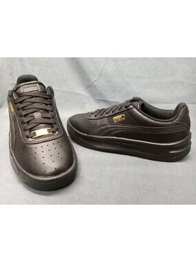 Puma GV Special Jr (GS) Sneaker Leather Black Team Gold Boys Size 6 NEW NO BOX